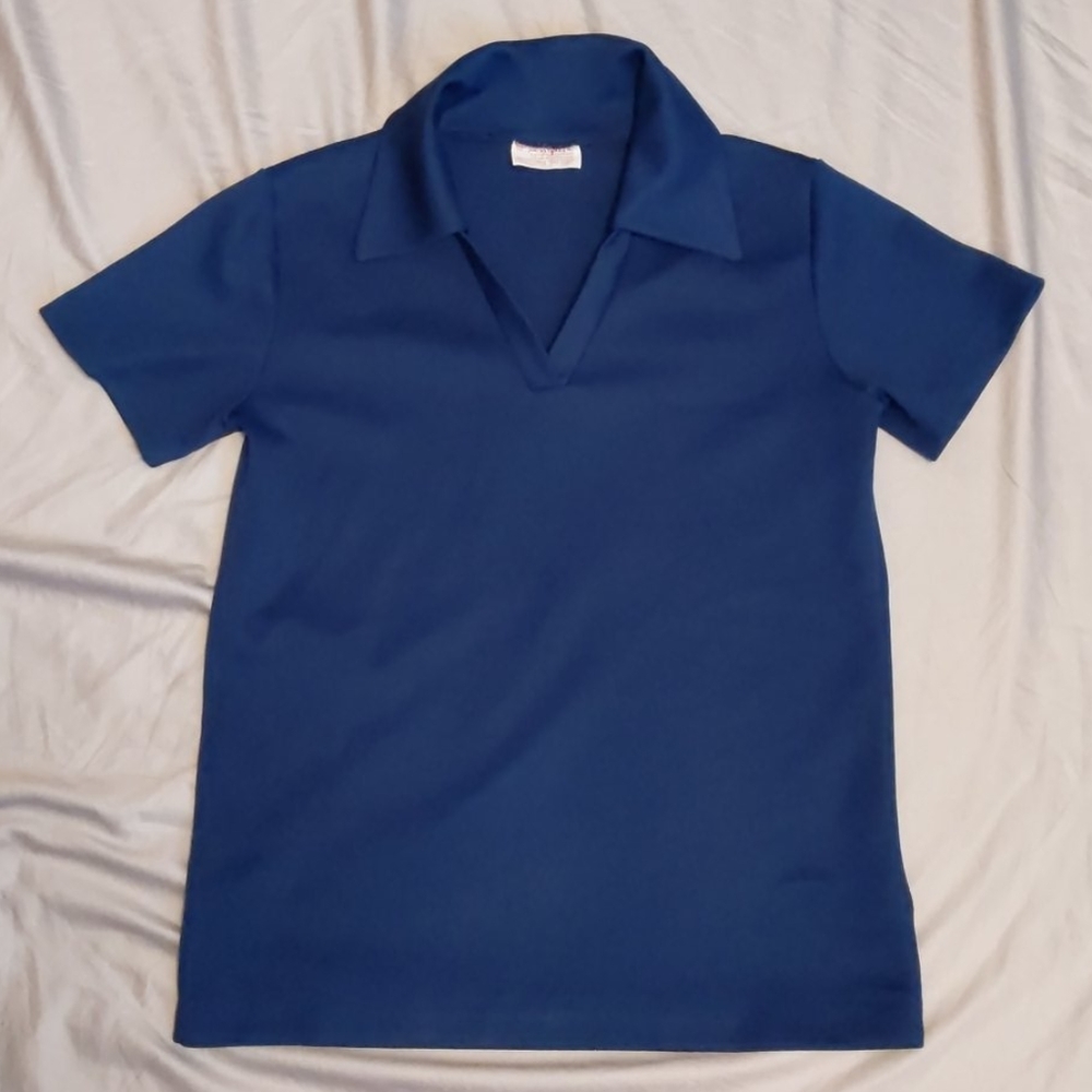 Vtg. Women's Polyester V- neck Top